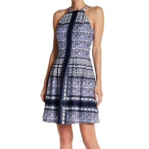 Vince Camuto Blue Patterned Dress w Pockets - 10